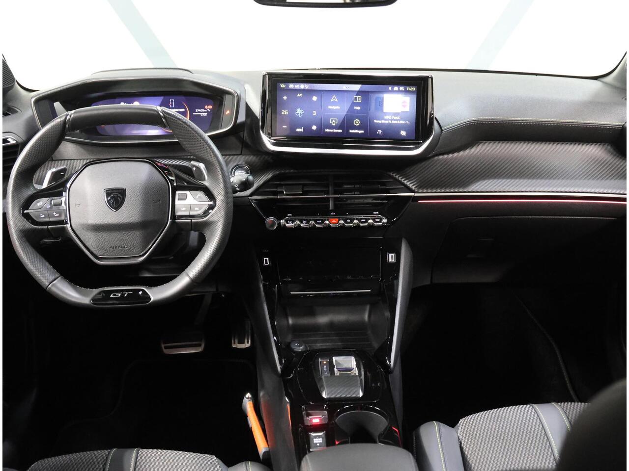 Peugeot 208 1.2 Hybrid 145PK e-DCS6 GT | 1ste eigenaar | AppleCarplay/Android Auto | 17"LMV | 360'Camera | AUTOMAAT | Keyless | Adaptive Cruise Control | Climate Control | Camera | FULL LED | Sfeerverlichting | Isofix | Privacy Glass |