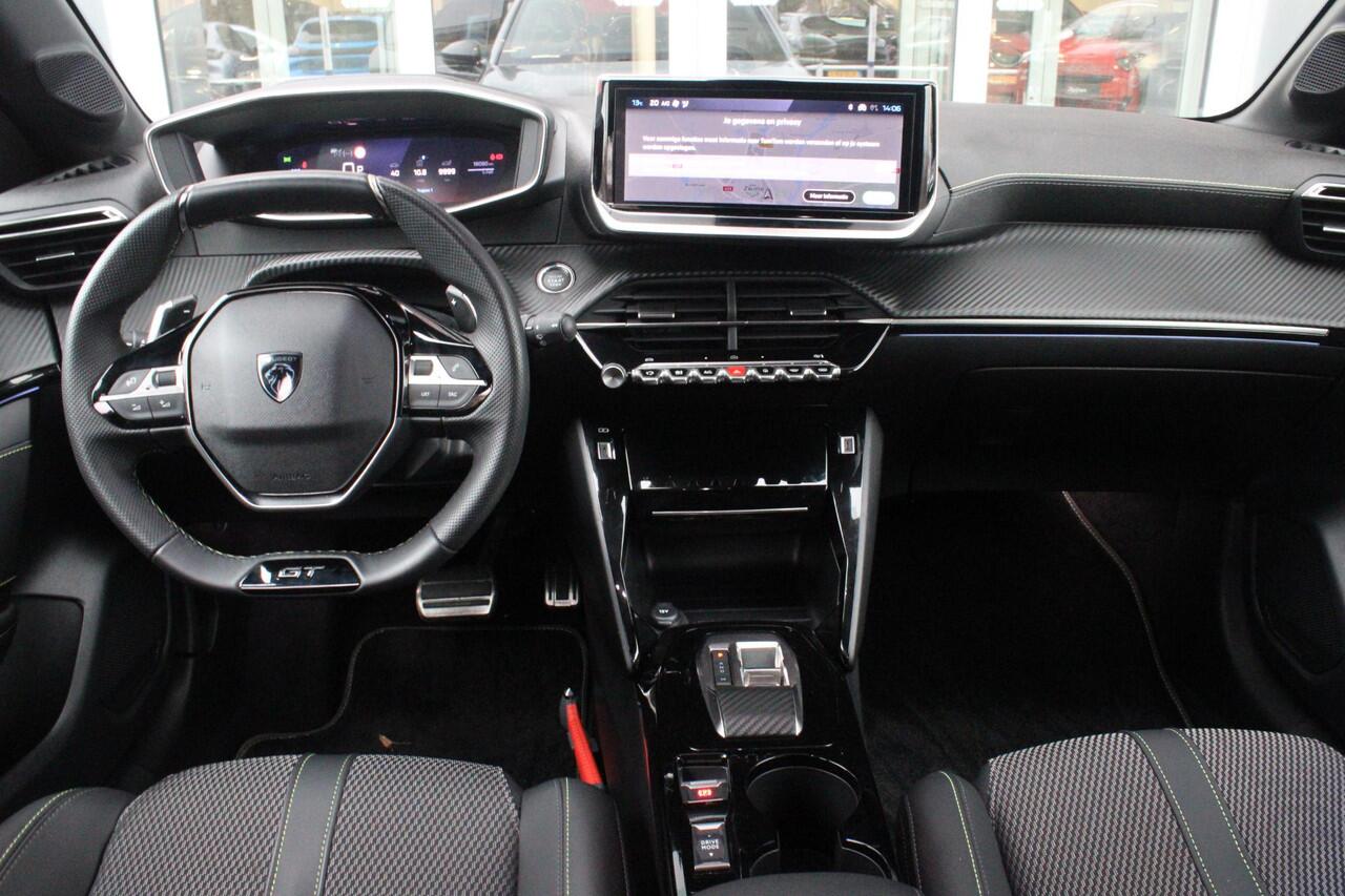 Peugeot 208 1.2 Hybrid 145PK e-DCS6 GT | NAVIGATIE | DRAADLOZE APPLE CARPLAY/ANDROID AUTO | CAMERA VOOR + ACHTER | FULL LED KOPLAMPEN | LICHTMETALEN VELGEN 17" | DODEHOEK DETECTIE | DRAADLOZE TELEFOONLADER | KEYLESS ENTRY/START | DAB+ RADIO | ADAPTIVE CRUISE CONTROL 