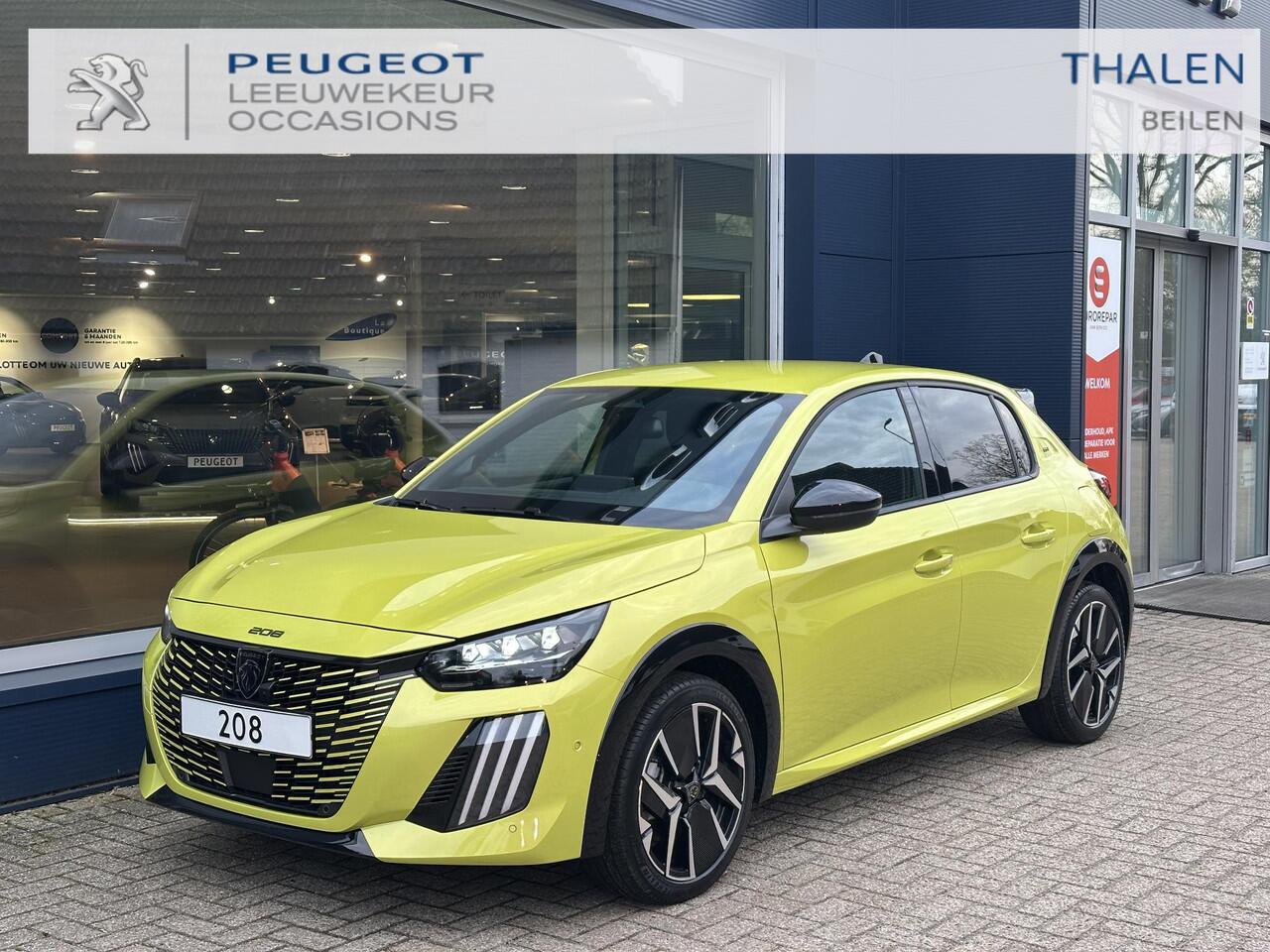 Peugeot 208 1.2 Hybrid GT Automaat | Nieuwe Auto | Meest Complete Uitvoering | 360 Graden Camera | Navigatie | Keyless Entry & Start | Full LED Verlichting | Climate Control | 17" Lichtmetalen Velgen | Parkeersensoren V+A | Dakspoiler Zwart |