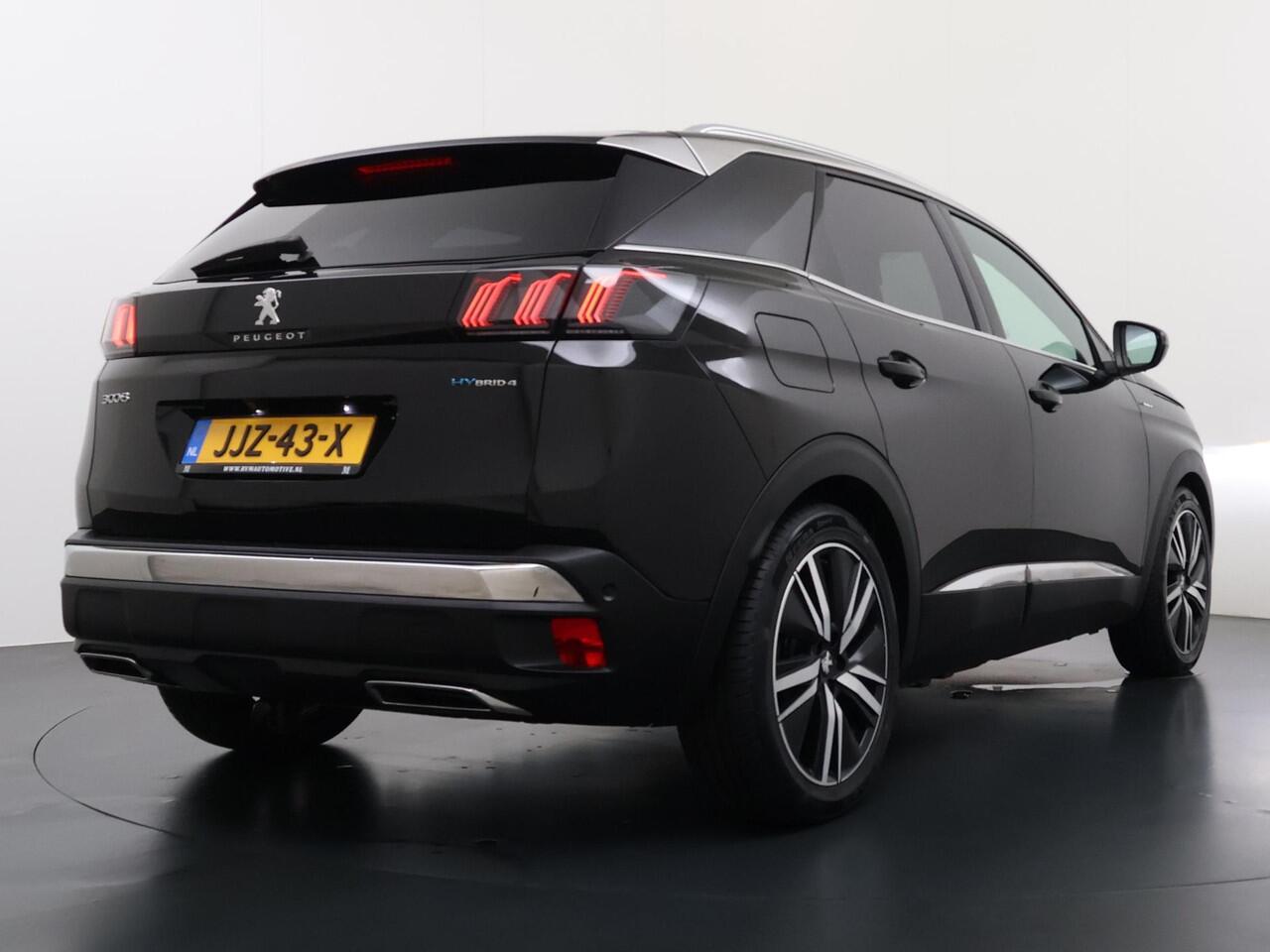 Peugeot 3008 1.6 HYbrid4 300 GT VAN: ¤30.900,- VOOR: ¤27.877,- UW EINDEJAARSVOORDEEL: ¤3.023 | COMPLETE AUTO| PANO| ELEK. ACHTERKLEP| TREKHAAK| ELEK. STOEL + MASSAGE| FOCAL AUDIO| CAMERA ACHTER + VOOR| STOELVERWARMING| ADAP. CRUISE