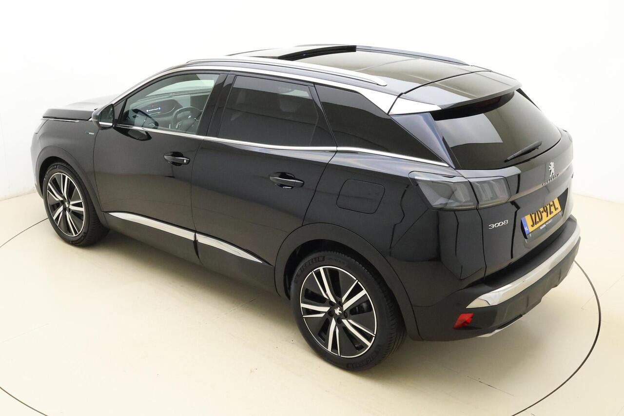 Peugeot 3008 1.6 HYbrid 225 GT Pack Business | Focal Audio | Schuif-/kanteldak | Elektr. achterklep | Full LED | Adaptieve Cruise | 360gr. camera | Navigatie | Stoelverwarming