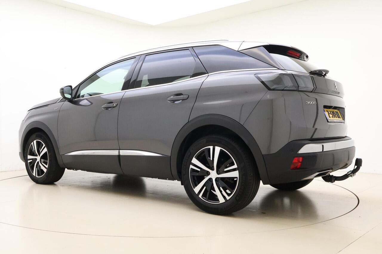 Peugeot 3008 1.2 PureTech GT | 130PK | AUTOMAAT | 1400 KG Trek Gewicht | Trekhaak | Stoelverwarming Voor | Adaptief Cruise Control | Dodehoek Detectie | Lendensteun | Parkeer Sensoren rondom |