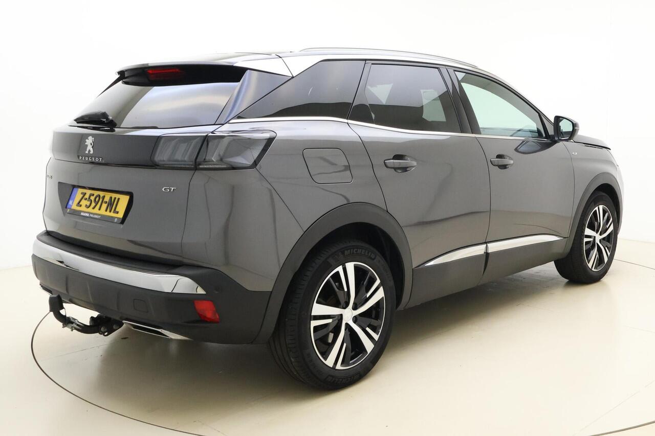Peugeot 3008 1.2 PureTech GT | 130PK | AUTOMAAT | 1400 KG Trek Gewicht | Trekhaak | Stoelverwarming Voor | Adaptief Cruise Control | Dodehoek Detectie | Lendensteun | Parkeer Sensoren rondom |
