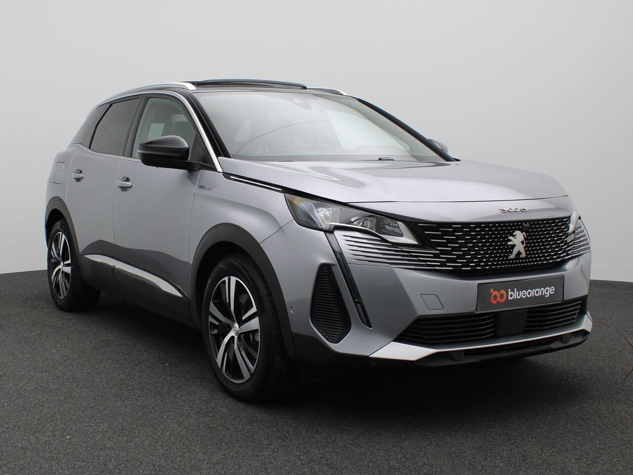 Peugeot 3008 1.6 HYbrid4 GT Pack Business 300PK SOH 100%, Pano-Schuifdak, Keyless, Adaptieve Cruise Controle, Elektrische Achterklep, 360gr. Camera, Stoelverwarming, 17" LM Velgen