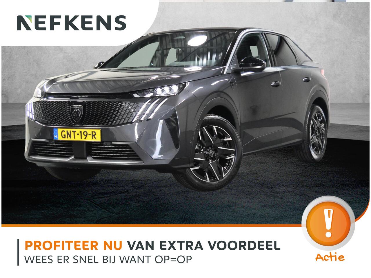 Peugeot 3008 1.2 Hybrid 145PK GT | 1ste eigenaar | AUTOMAAT | AppleCarPlay/AndroidAuto | Adaptive Cruise Control | Stoel/Stuurverwarming | 360'Camera | Alcantara/Leer | Sfeerverlichting | Virt.Cockpit | Keyless | Isofix | Privacy Glass | Parkeersensoren | Electrische 