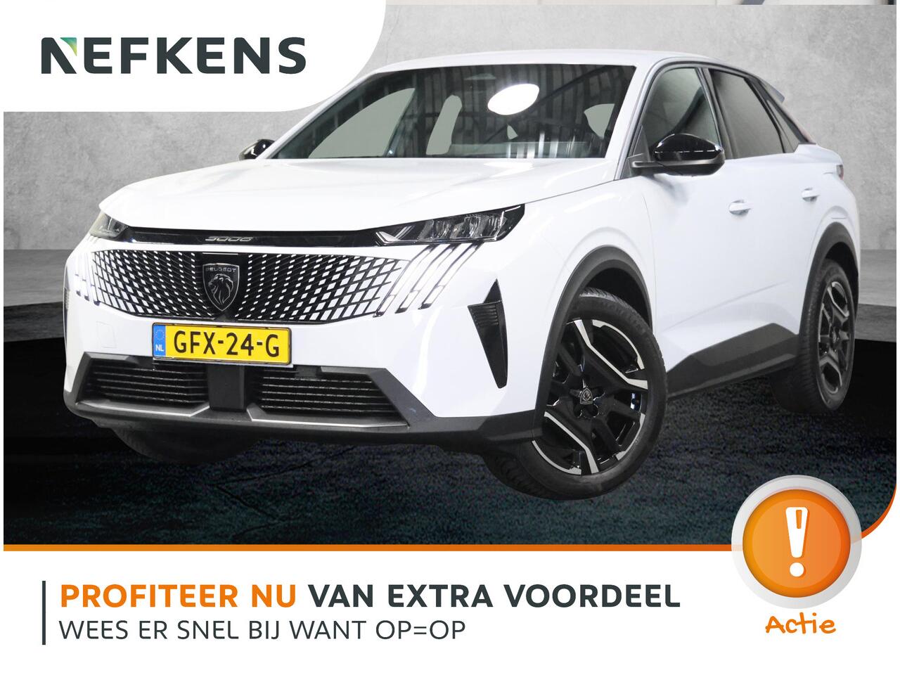 Peugeot 3008 e-3008 Allure 73 kWh 210PK | 3 Fase | Accurapport 96,5% | AppleCarPlay/AndroidAuto | Camera | 19''LMV | Navigatie | Cruise Control | Climate Control | Digitaal Dashboard | Keyless | FULL LED | Privacy Glass | Isofix |