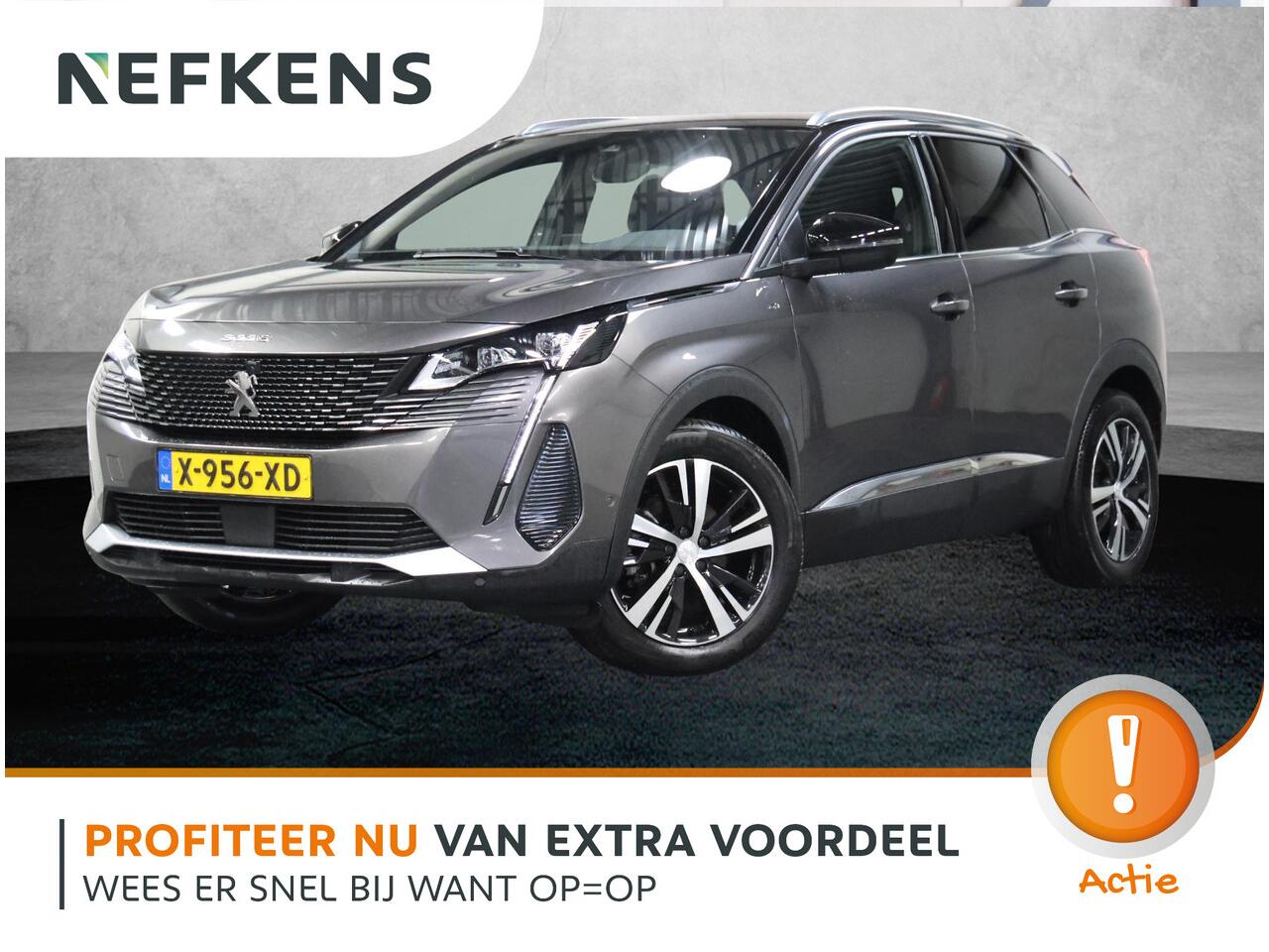 Peugeot 3008 1.2 Hybrid GT 136PK Automaat | 1ste Eigenaar | Navigatie | Climate Control | Adaptieve Cruise Control | Camera en Parkeersensoren Voor + Achter | Full-LED Koplampen | DAB Ontvanger | Dodehoek Detectie | Keyless Entry/Start | 18" Lichtmetalen Velgen | Appl