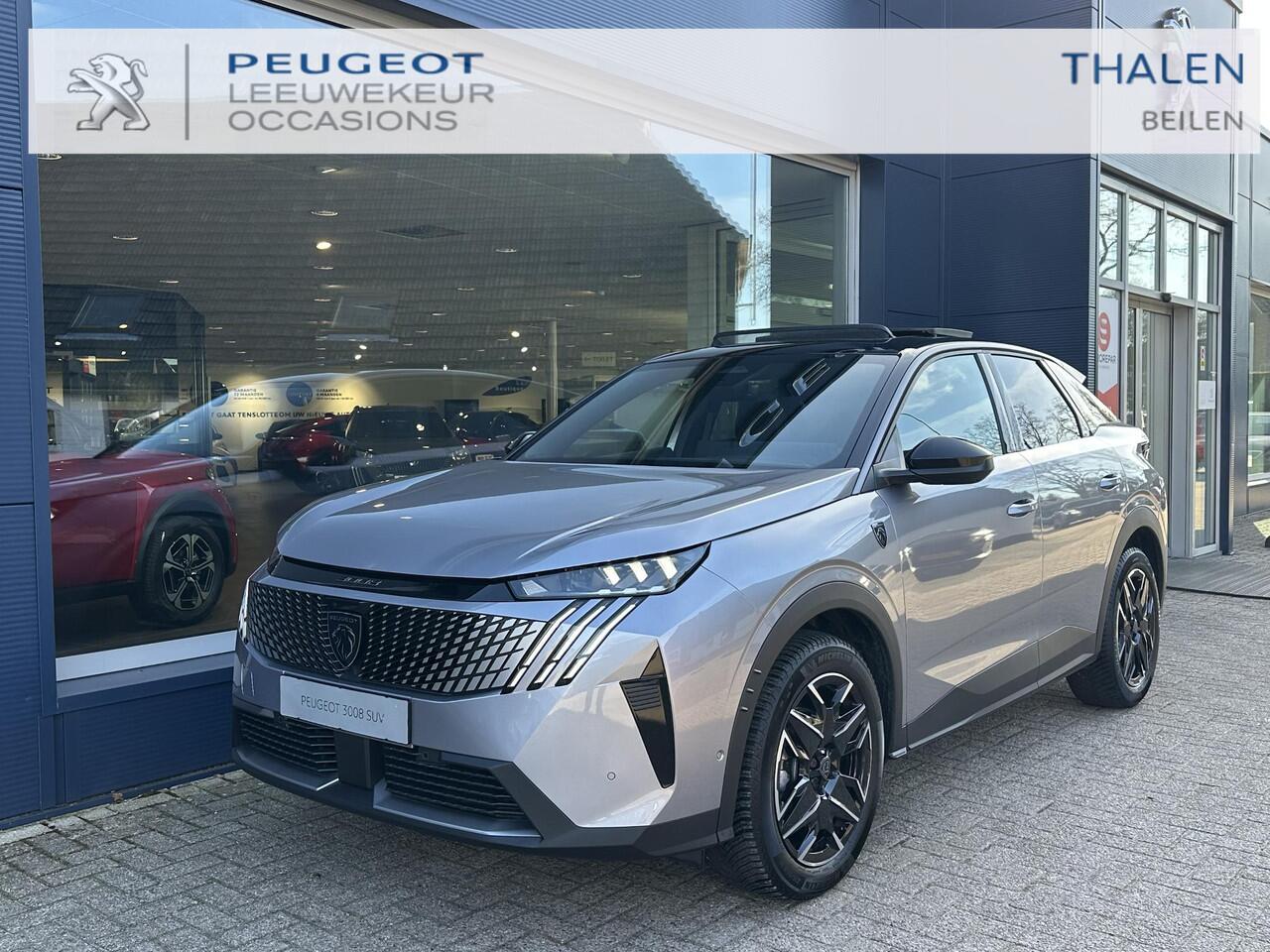 Peugeot 3008 1.2 Hybrid 145 PK GT | Meest Complete Uitvoering | Panorama Schuif-/Kanteldak | FOCAL Audio | Elektrische Kofferklep | Keyless Entry | 360 Graden Camera | Dode Hoek Detectie | Navigatie | Full LED Verlichting | Stoel- Stuur- & Voorruitverwarming | All Sea