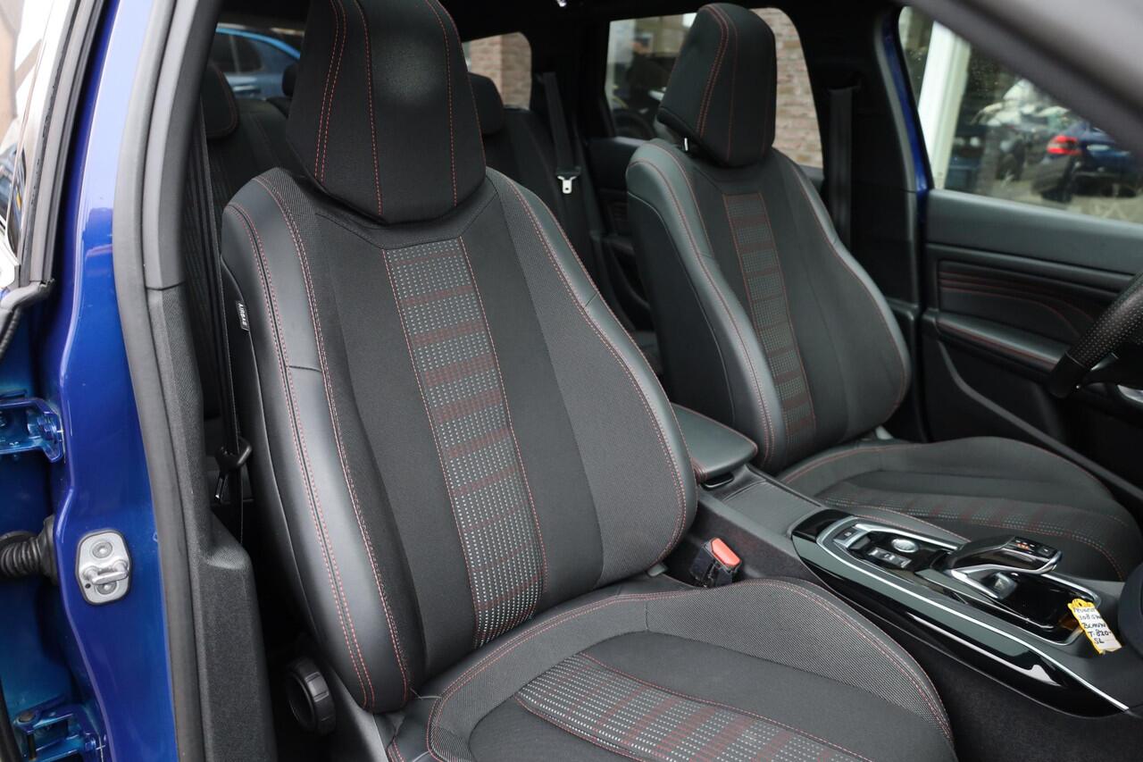 Peugeot 308 SW 1.2 PureTech GT-line PANO STOELVERW/MASSAGE CARPLAY HALFLEER 2xPDC ZWARTE-HEMEL CRUISE STUURFLIPPERS ENZ.