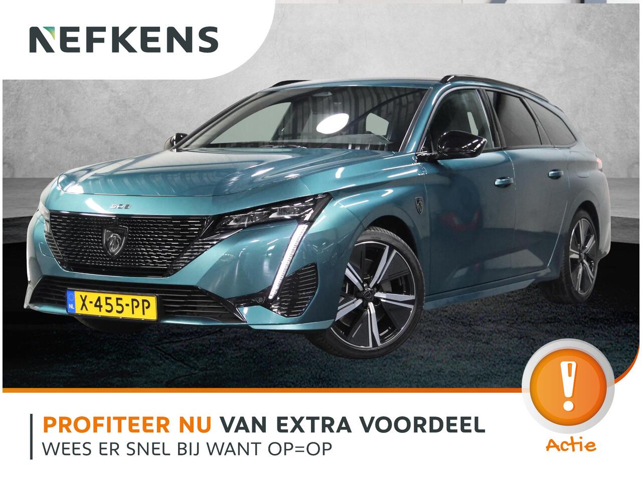 Peugeot 308 SW 1.6 Plug-in Hybrid 225PK GT | Winterpakket | Nappa leder | Adaptive CruiseControl | Augmented Vision Pack | On board Charger | Electrische achterklep | Climate Control | 360'Camera | Keyless | Privacy Glass | Isofix |