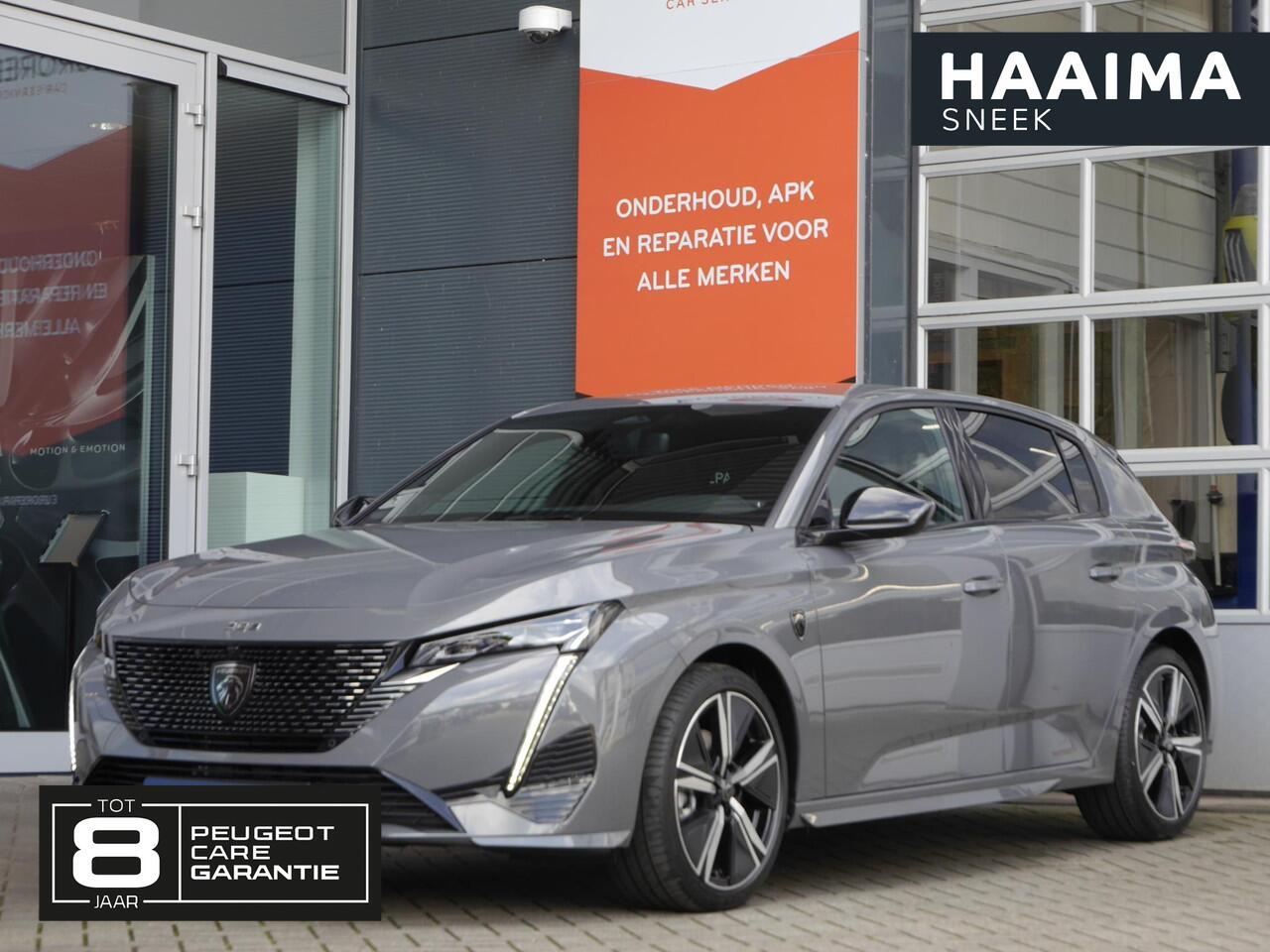 Peugeot 308 1.2 Hybrid 136 e-DCS6 GT | Nieuwe auto | Automaat | Keyless entry & start | Led verlichting | 18 inch Lichtmetalen velgen | Navigatie | Adaptive cruise control | Rondom camera | Regensensor