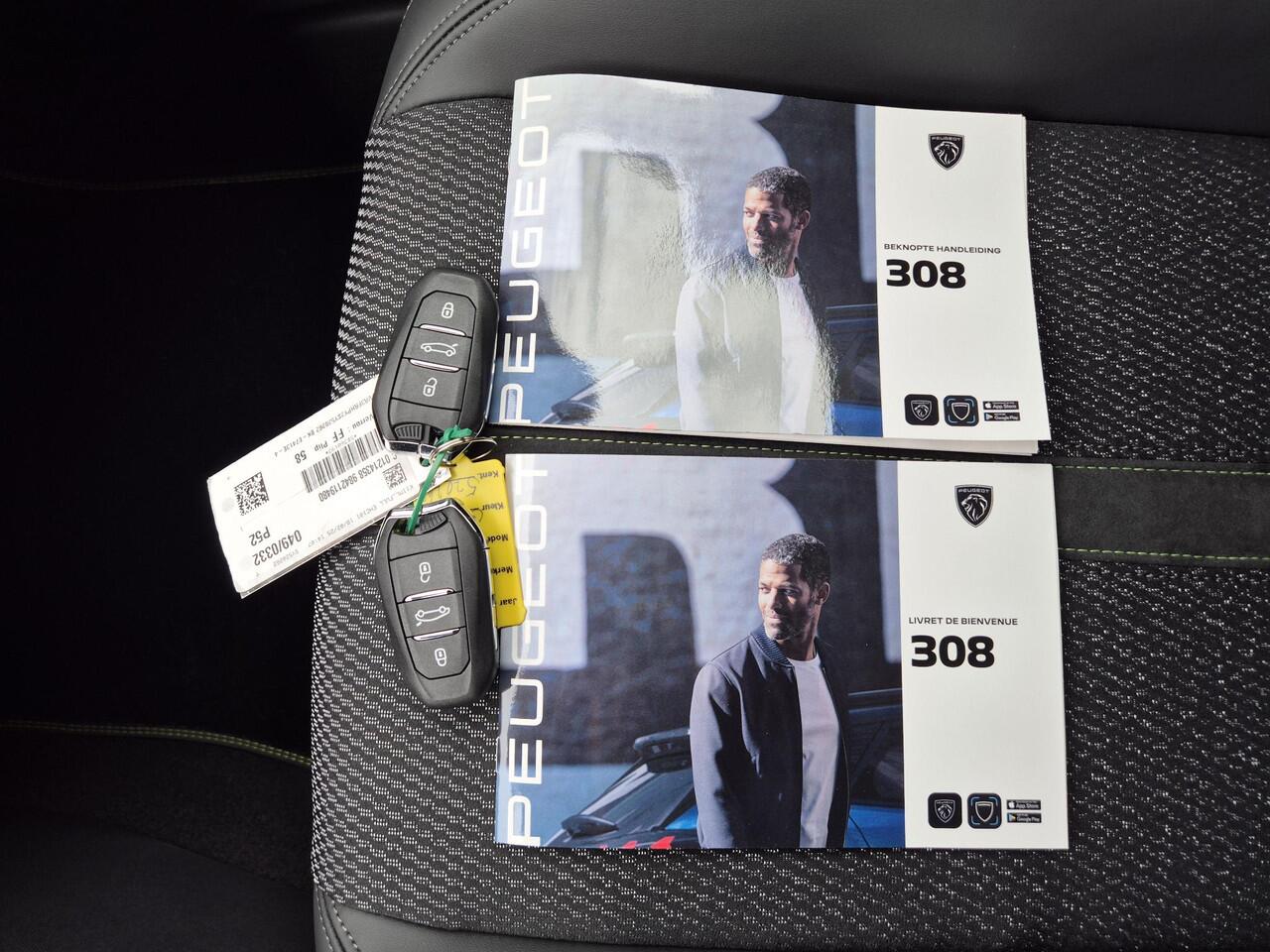 Peugeot 308 SW Hybrid 136 e-DCS6 GT Automaat / Apple Carplay Android Auto / Navigatie / Adaptief cruise control / Keyless Entry/Start / Rondomzicht camera / Lichtmetalen wielen 18" /