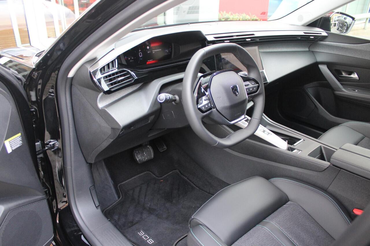 Peugeot 308 SW 1.2 Hybrid 145PK e-DCS6 ALLURE | AGR COMFORT STOELEN | AFNEEMBARE TREKHAAK | KEYLESS ENTRY/START | NAVIGATIE | DRAADLOZE APPLE CARPLAY/ANDROID AUTO | ACHTERUITRIJ CAMERA | STOEL/STUUR VERWARMING | LICHTMETALEN VELGEN 17" | ADAPTIVE CRUISE CONTROL | DAB