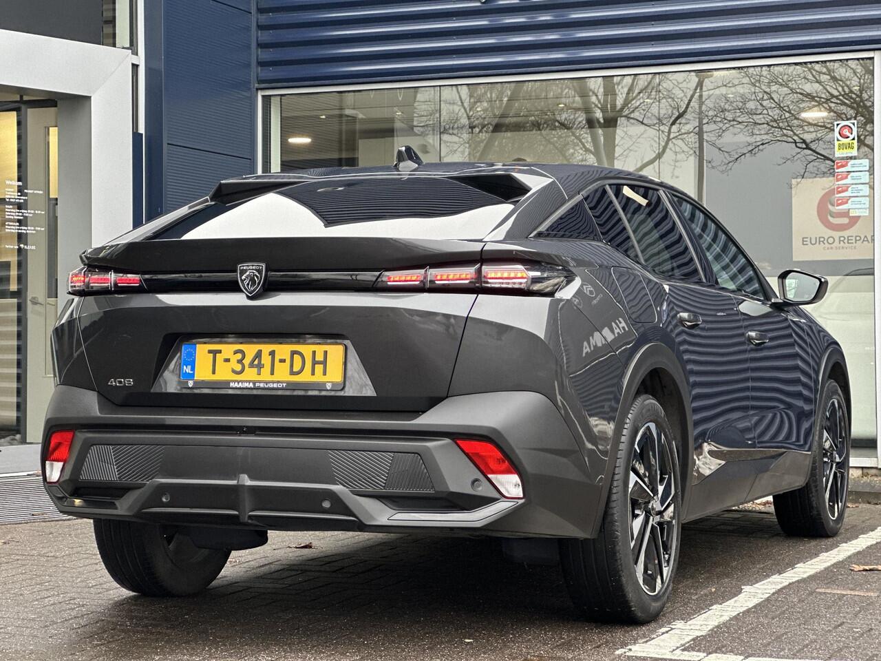 Peugeot 408 1.2 PureTech Allure Pack 130 EAT8 | Stoelverwarming | Climate Control | Adaptive Cruise Control | Parkeercamera/-sensoren | Apple Carplay/Android Auto | Sfeerverlichting | Draadloze telefoonlader | Voorruit verwarming | Keyless Entry/Start | Full LED |