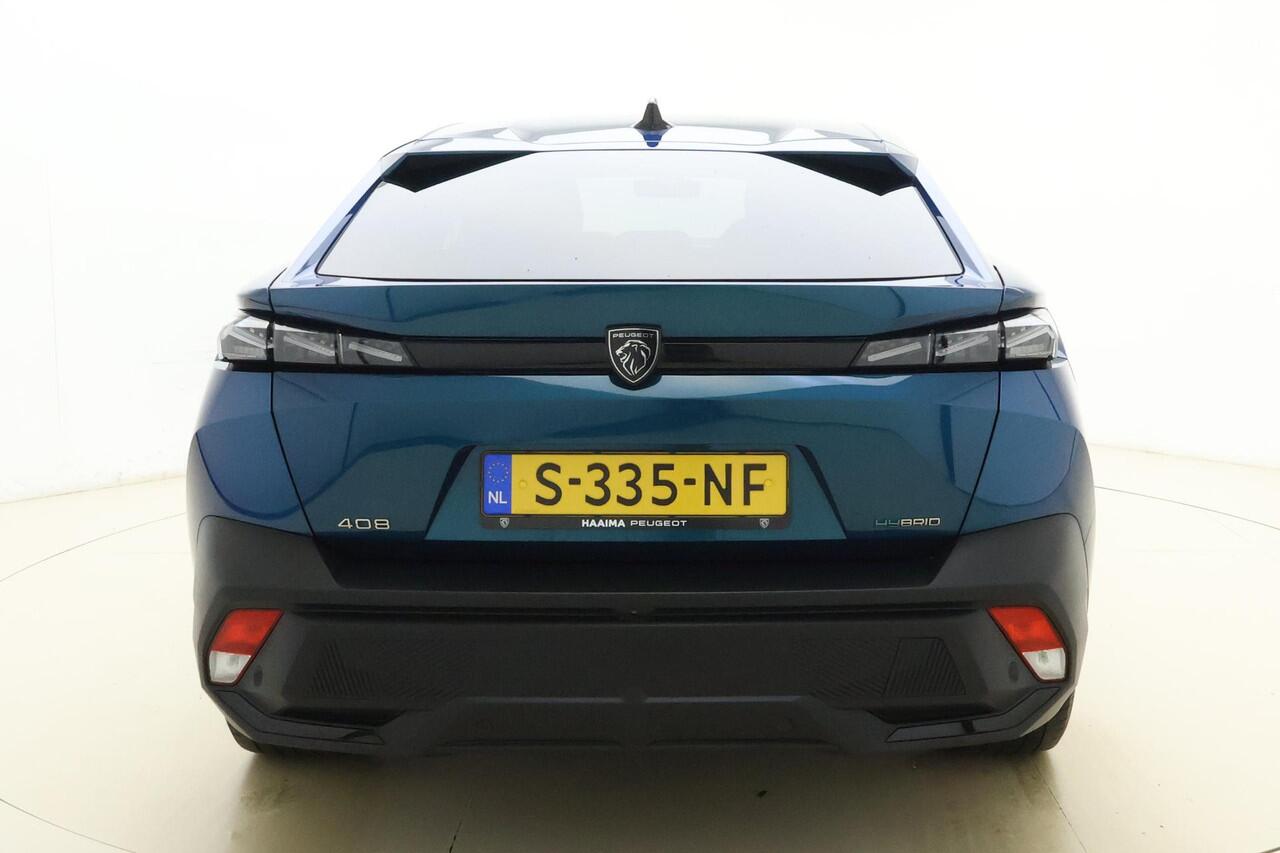 Peugeot 408 1.6 HYbrid GT 225pk EAT8 First Edition | Adaptive Cruise Control | Matrix LED | Stoelverwarming | Verwarmd stuurwiel | Handsfree achterklep | Keyless Entry & Start | AGR Bestuurdersstoel | Camera | 20'' ''Monolithe'' velgen | 1e Eigenaar