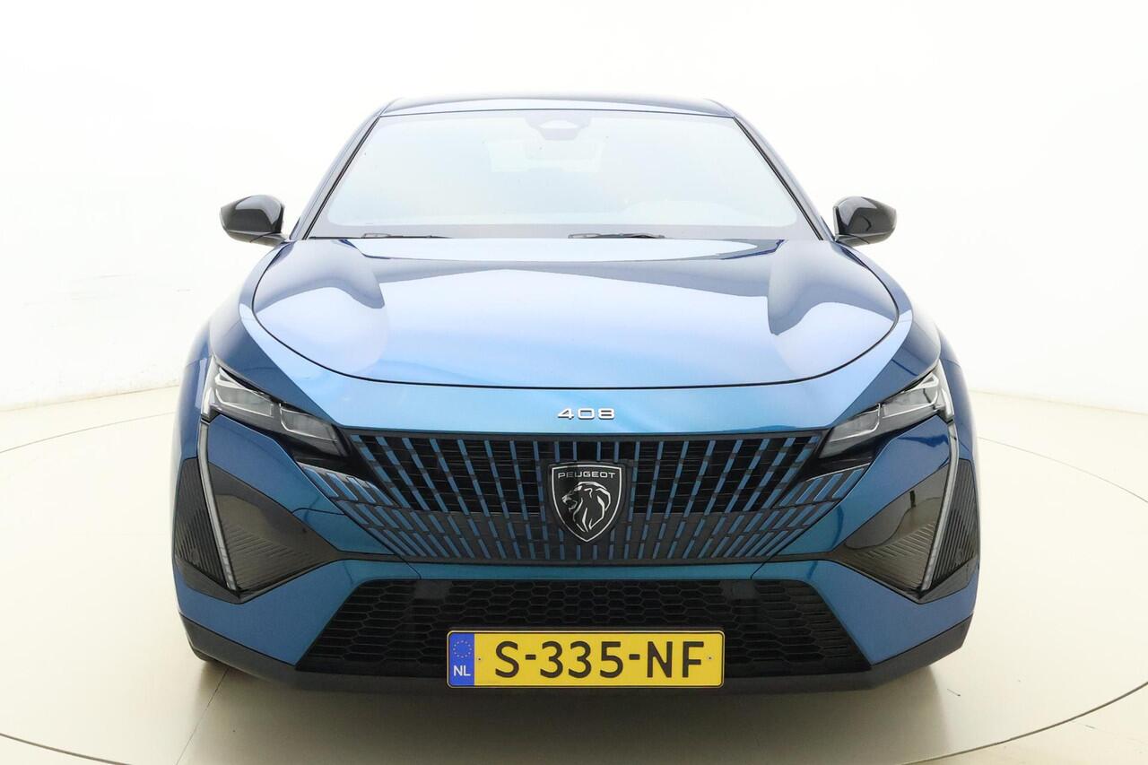 Peugeot 408 1.6 HYbrid GT 225pk EAT8 First Edition | Adaptive Cruise Control | Matrix LED | Stoelverwarming | Verwarmd stuurwiel | Handsfree achterklep | Keyless Entry & Start | AGR Bestuurdersstoel | Camera | 20'' ''Monolithe'' velgen | 1e Eigenaar