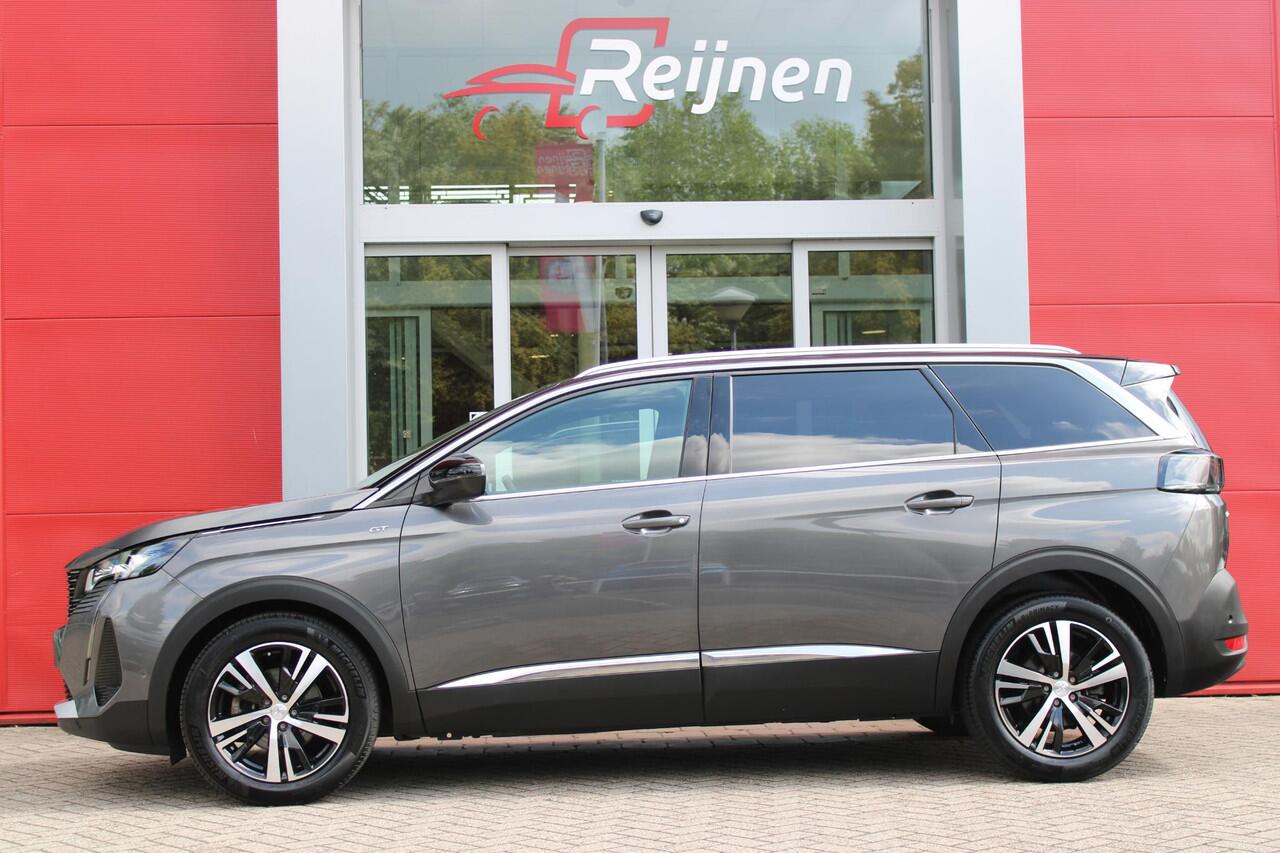 Peugeot 5008 1.2 130PK AUTOMAAT GT | NAVIGATIE | APPLE CARPLAY/ANDROID AUTO | ADAPTIVE CRUISE CONTROL | KEYLESS ENTRY/START | FULL LED KOPLAMPEN | 18" LICHTMETALEN VELGEN | CLIMATE CONTROL | 7-PERSOONS! | STOEL VERWARMING | DODEHOEK DETECTIE |