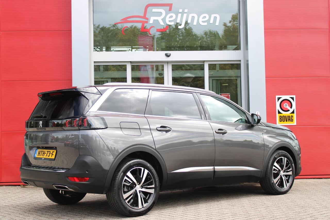 Peugeot 5008 1.2 130PK AUTOMAAT GT | NAVIGATIE | APPLE CARPLAY/ANDROID AUTO | ADAPTIVE CRUISE CONTROL | KEYLESS ENTRY/START | FULL LED KOPLAMPEN | 18" LICHTMETALEN VELGEN | CLIMATE CONTROL | 7-PERSOONS! | STOEL VERWARMING | DODEHOEK DETECTIE |