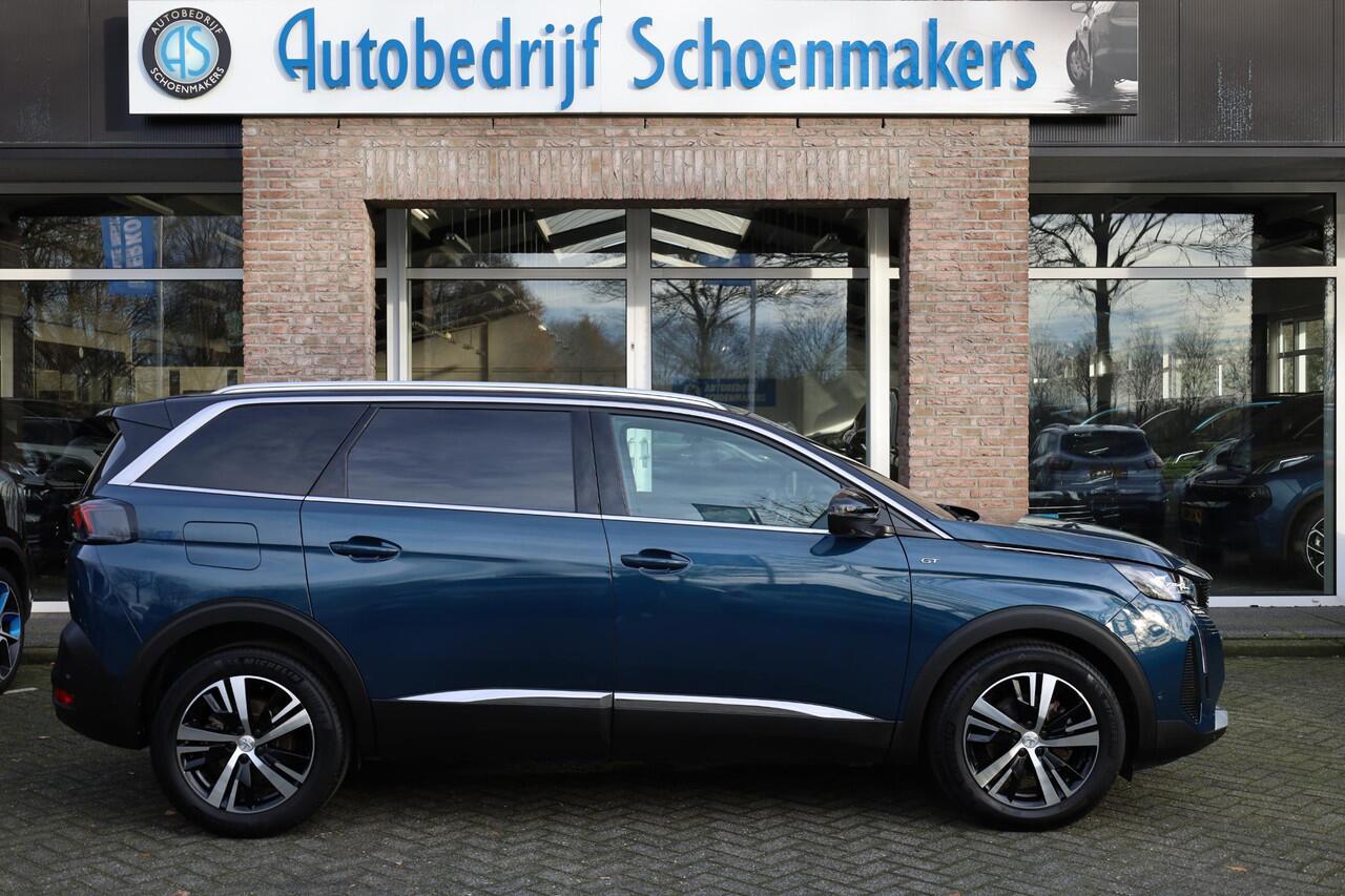 Peugeot 5008 1.2 PureTech GT 7-ZITTER! HALF-LEER CARPLAY 360-CAMERA STOELVERW. VIRTUAL-COCKPIT DEALERONDERH. SPORTSTUUR/STOELEN STUURFLIPPERS DAB CRUISE CLIMA NAVI 2XPDC 18''LMV