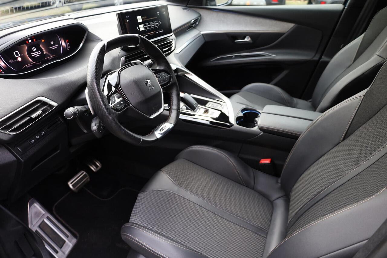 Peugeot 5008 1.2 PureTech GT 7-ZITTER! HALF-LEER CARPLAY 360-CAMERA STOELVERW. VIRTUAL-COCKPIT DEALERONDERH. SPORTSTUUR/STOELEN STUURFLIPPERS DAB CRUISE CLIMA NAVI 2XPDC 18''LMV