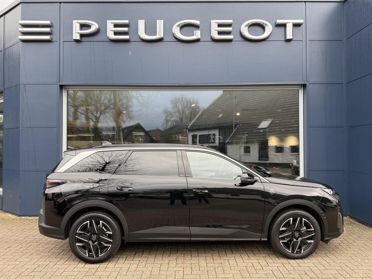 Peugeot 5008 1.2 Hybrid 145 PK GT Automaat | Elektrische Kofferklep | Panorama Schuif-/Kanteldak | 7-Zits | Navigatie | Parkeercamera | Keyless Entry | Parkeersensoren V+A | Full LED Verlichting | Stoel- & Stuurverwarming | 19" Lichtmetalen Velgen |