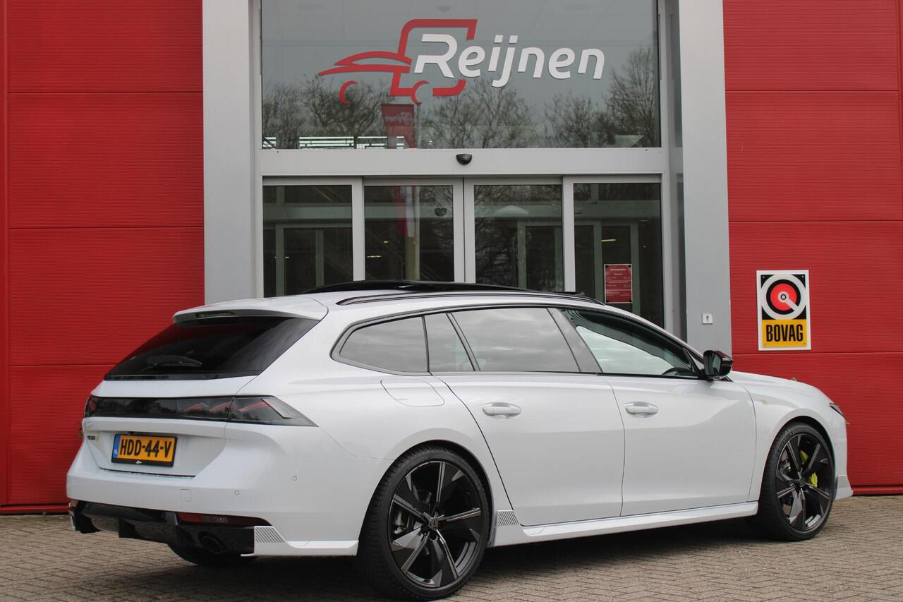 Peugeot 508 SW PSE 1.6 HYbrid 360PK AWD | PANORAMISCH SCHUIF/KANTELDAK | FOCAL® PREMIUM AUDIOSYSTEEM MET 10 SPEAKERS | MATRIX KOPLAMPEN | SFEERVERLICHTING | 360 HD PARKEERCAMERA'S | VERWARMDE VOORRUITRAND | DRAADLOOS APPLECARPLAY/ANDROID AUTO | NAVIGATIE | ADAPTIEVE 