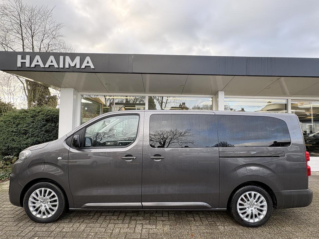 Peugeot Traveller e-Traveller Long 75 kWh | 8 Persoons | tot 348km WLTP | Lederen bekleding | Stoelverwarming | Achteruitrijcamera | Navigatie | Dubbele schuifdeur |