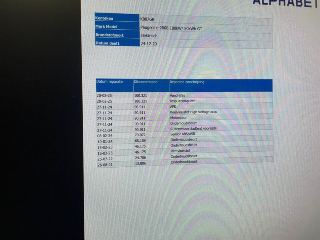 Peugeot e-2008 GT 50 kWh - Digitaal Cockpit, Carplay, Navi, Cruise, Camera, Leer, Stoelverw. SOH 88,4%