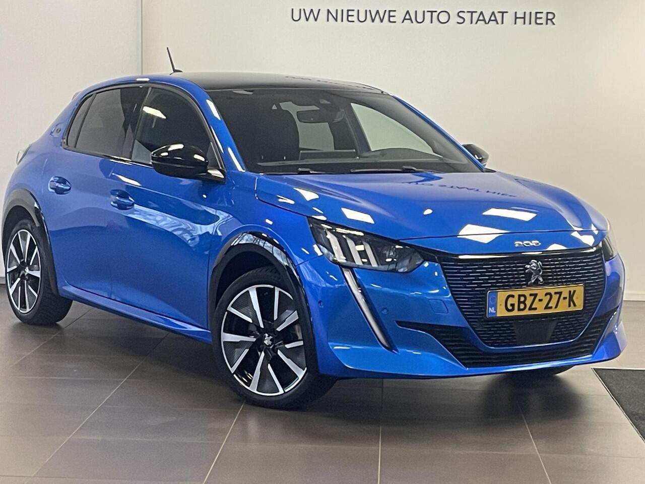Peugeot e-208 GT EV 3-FASEN 50kWh 136pk | PANODAK | STOELVERW. | DODEHOEKBEW. | WARMTEPOMP | CAMERA | NAVI | DAB+ | CLIMA | CRUISE CONTROL |
