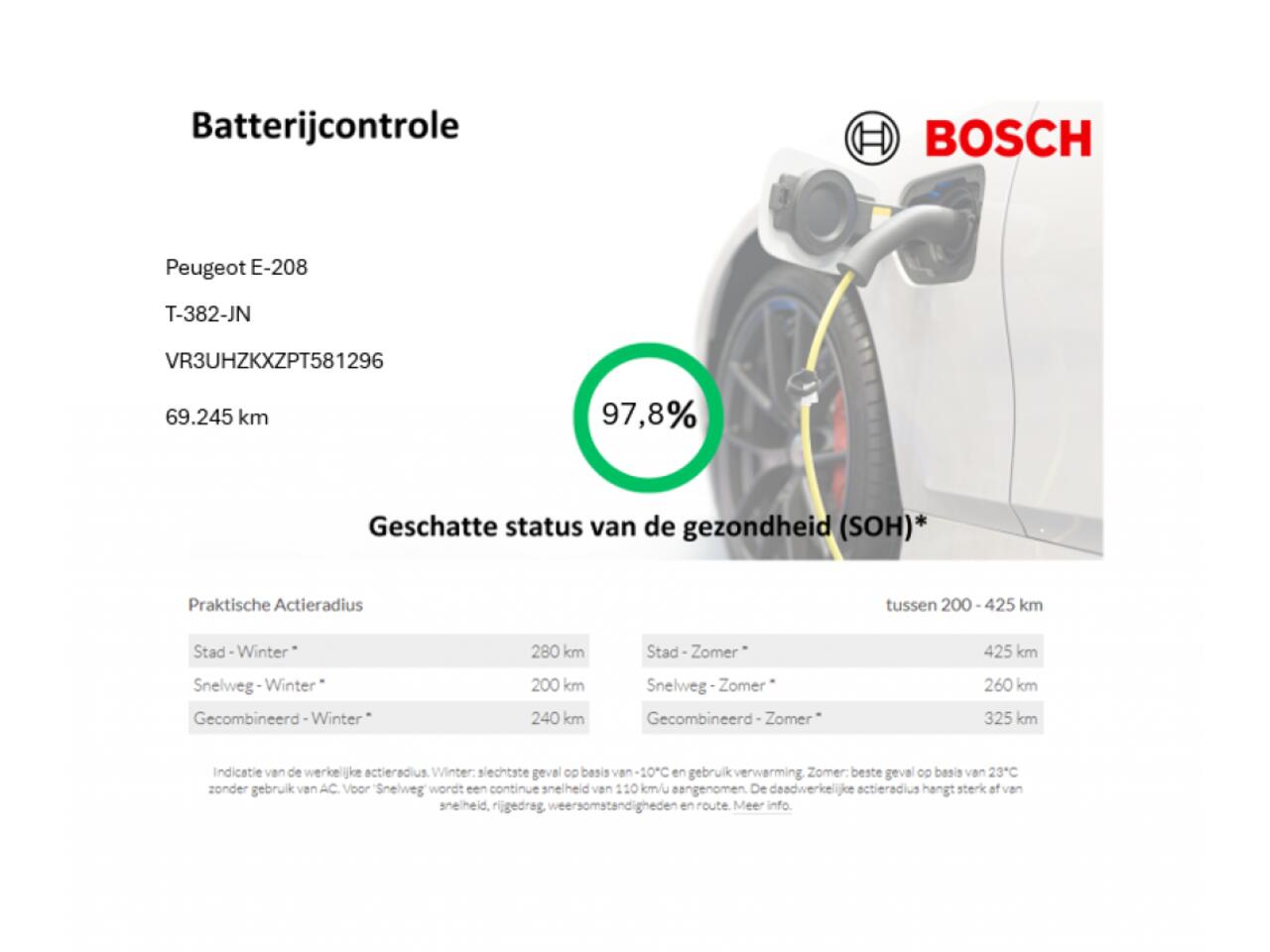 Peugeot e-208 Active Pack 50 kWh - Carplay, Cruise, Navi, Stoelverw. SOH 97,8%