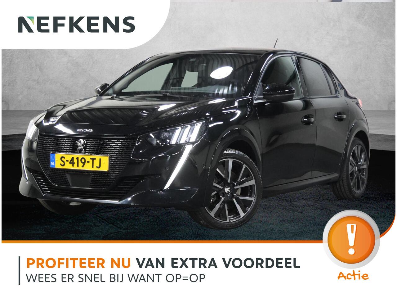 Peugeot e-208 EV GT 50 kWh 136PK | 1ste eigenaar | 3 FASE | ACCURAPPORT 95,6% | LED lampen | 17"LMV | Navigatie | LED | Camera | Glazendak | Stoelverwarming | Climate Control | Cruise Control | AppleCarplay/Android Auto | Isofix | Privacy Glass | Parkeersensoren |