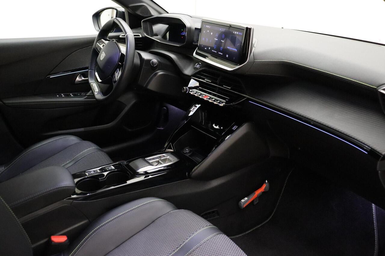 Peugeot e-208 EV GT 51 kWh 156 Pk | 400 Km-WLTP | Navigatie | Adaptieve Cruise Control | Camera Achter | Zwart Dak Black Diamond | BTW Auto