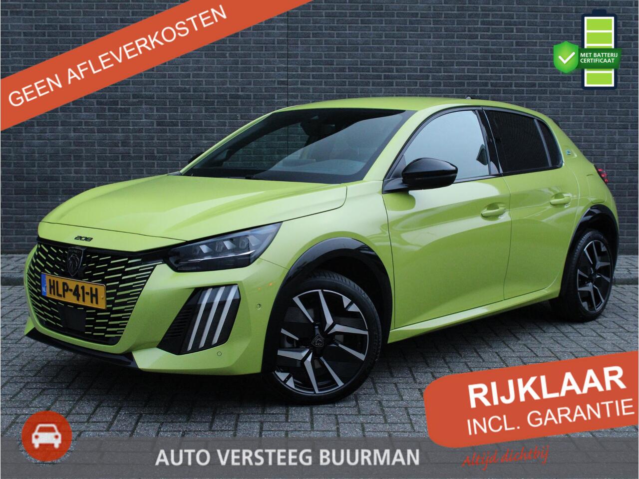 Peugeot e-208 EV GT 51 kWh Automaat, Achteruitrijcamera, Stoelverw., Applecarpl./Andr. Auto, Dodehoek detectie, Cruise/Climate Control, 360 Camera, Keyless Entry/Start, Luxe alcantara bekleding