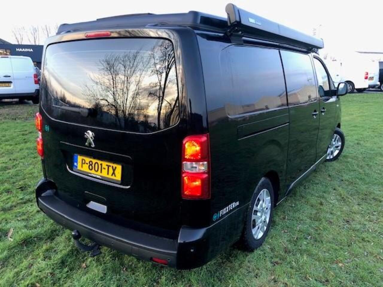 Peugeot e-Expert Long Asphalt 75 kWh Fixxter XXL | 100% Elektrisch | Bearlock Stuurslot | Cruise Control | Navigatie | Trekhaak | Hefdak | Thule Luifel omnistor |