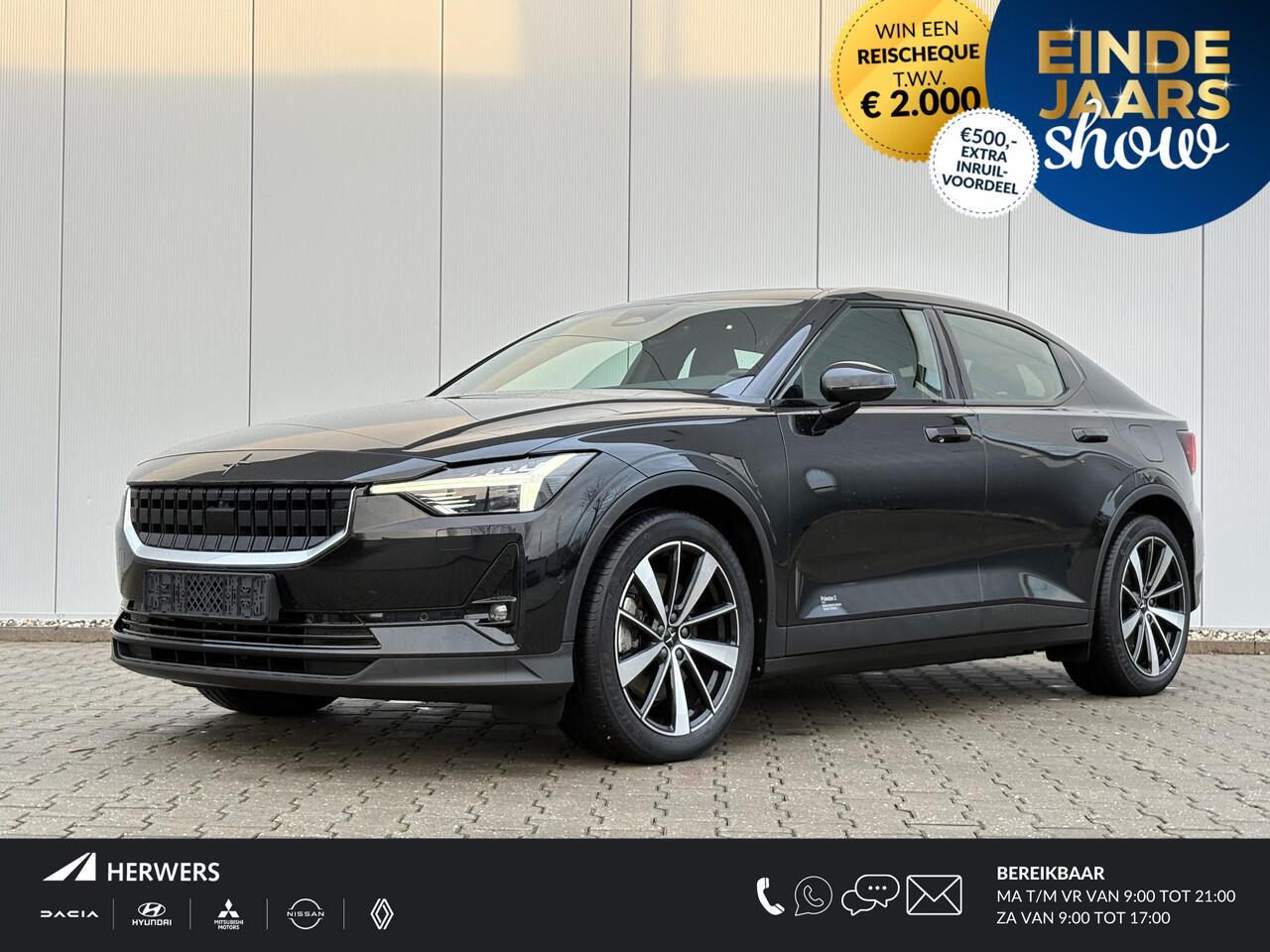 Polestar 2 Long Range Dual Motor 78kWh / 408 PK / Soh 96%/ Panorama Glasdak / Elektrische Achterklep / Stoelverwarming voor en achter / Apple CarPlay/Android Auto /