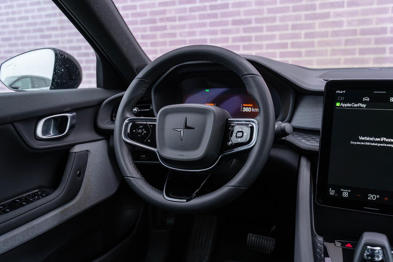 Polestar 2 Long Range Single Motor 78 kWh | Pilot lite pack | Adaptive cruise control | 360 camera | Stoelverwarming | Google Maps navigatie | Dode hoek detectie BLIS | LED koplampen | Keyless | Apple Carplay / Android Auto |
