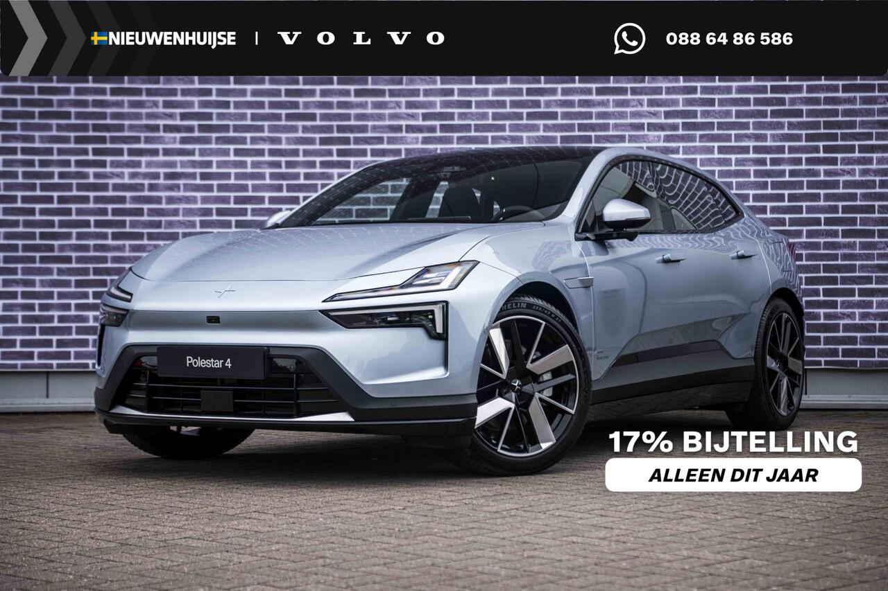Polestar 4 Long Range Single motor 100 kWh | Harman/Kardon | 360° Camera |21INCH velgen | Pilot Plus | Stoelverwarming V+A | Stuurverwarming | Nieuw op voorraad | elektrisch verstelbare rugleuning achterbank | voorstoelen met memory functie |