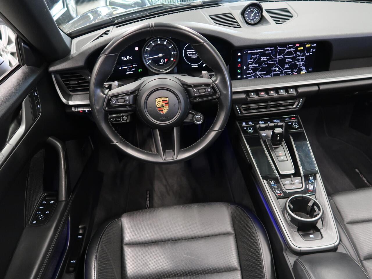 Porsche 911 Cabrio 3.0 Carrera 992 Bose 360 Camera Sportuitlaat PASM Sport-Chrono 21 inch Approved garantie 10/2026 Cabriolet 4 Nieuwe banden Groot onderhoud gehad PPF folie NIEUWSTAAT Flippers Stoelverkoeling LED PDLS