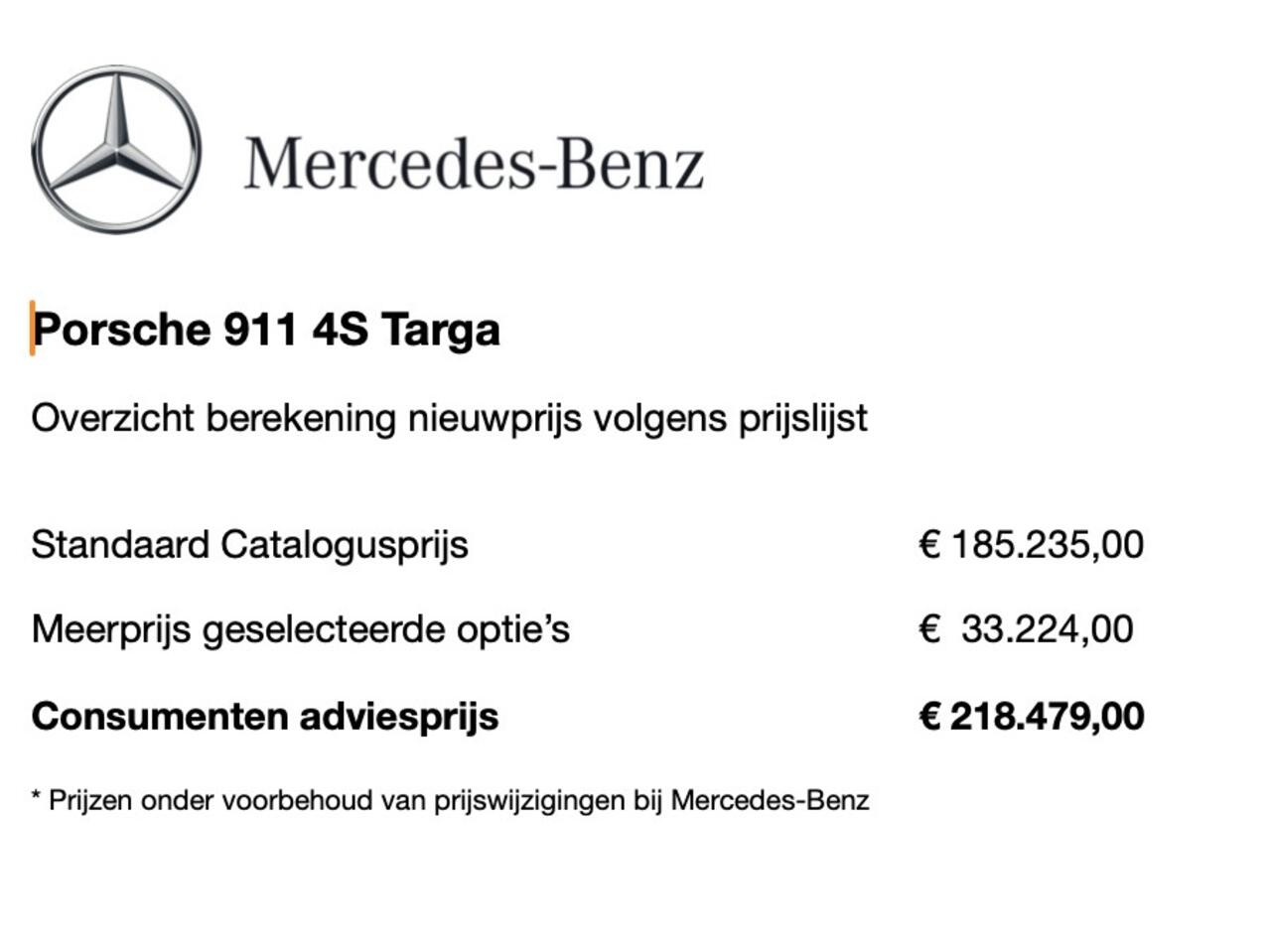 Porsche 911 3.0 4S Targa | Origineel NL | Bose® | 4 wiel sturing
