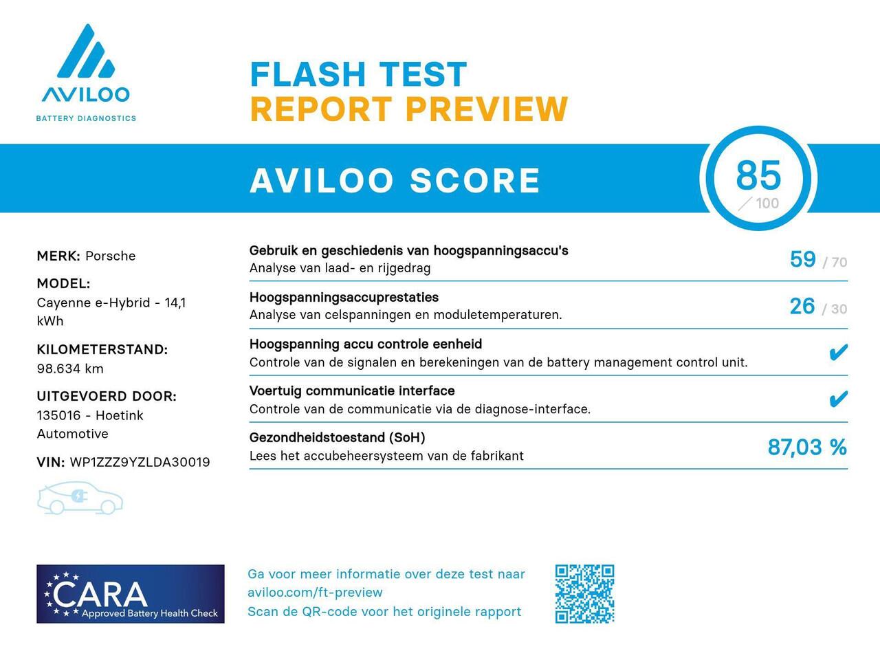 Porsche CAYENNE 3.0 E-Hybrid | SOH 87,03% | Soft Close | Burmester | Alcantara | 4W sturing | Matrix