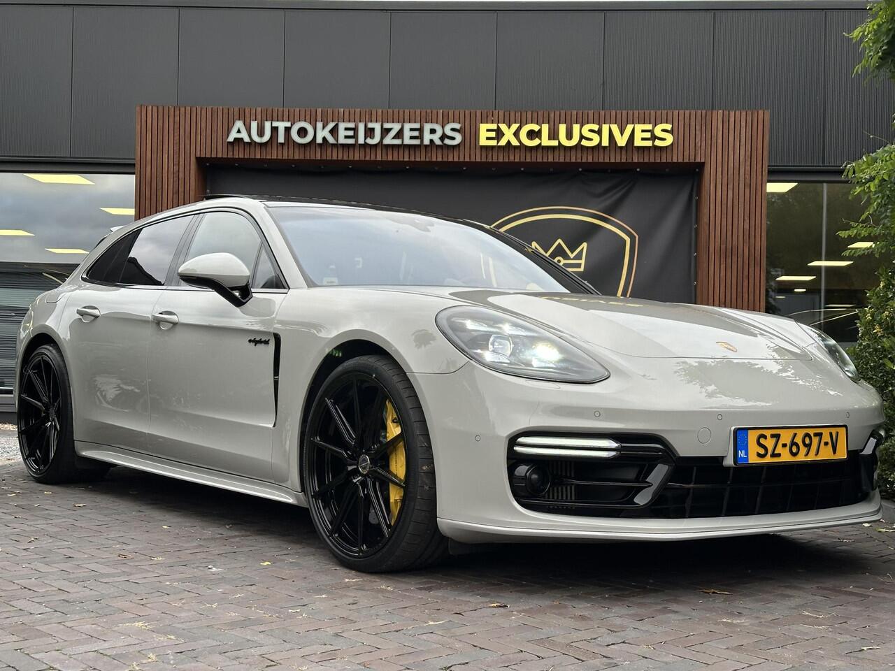 Porsche PANAMERA Sport Turismo 4.0 Turbo S E-Hybrid Keramisch Panoramadak Sportdesign Sportchrono Vossen 22"LM Krijt Grijs 680 PK!