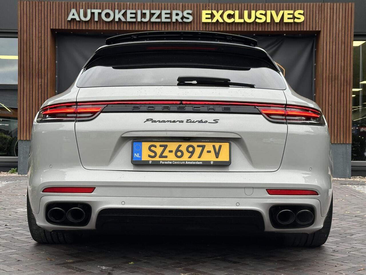 Porsche PANAMERA Sport Turismo 4.0 Turbo S E-Hybrid Keramisch Panoramadak Sportdesign Sportchrono Vossen 22"LM Krijt Grijs 680 PK!