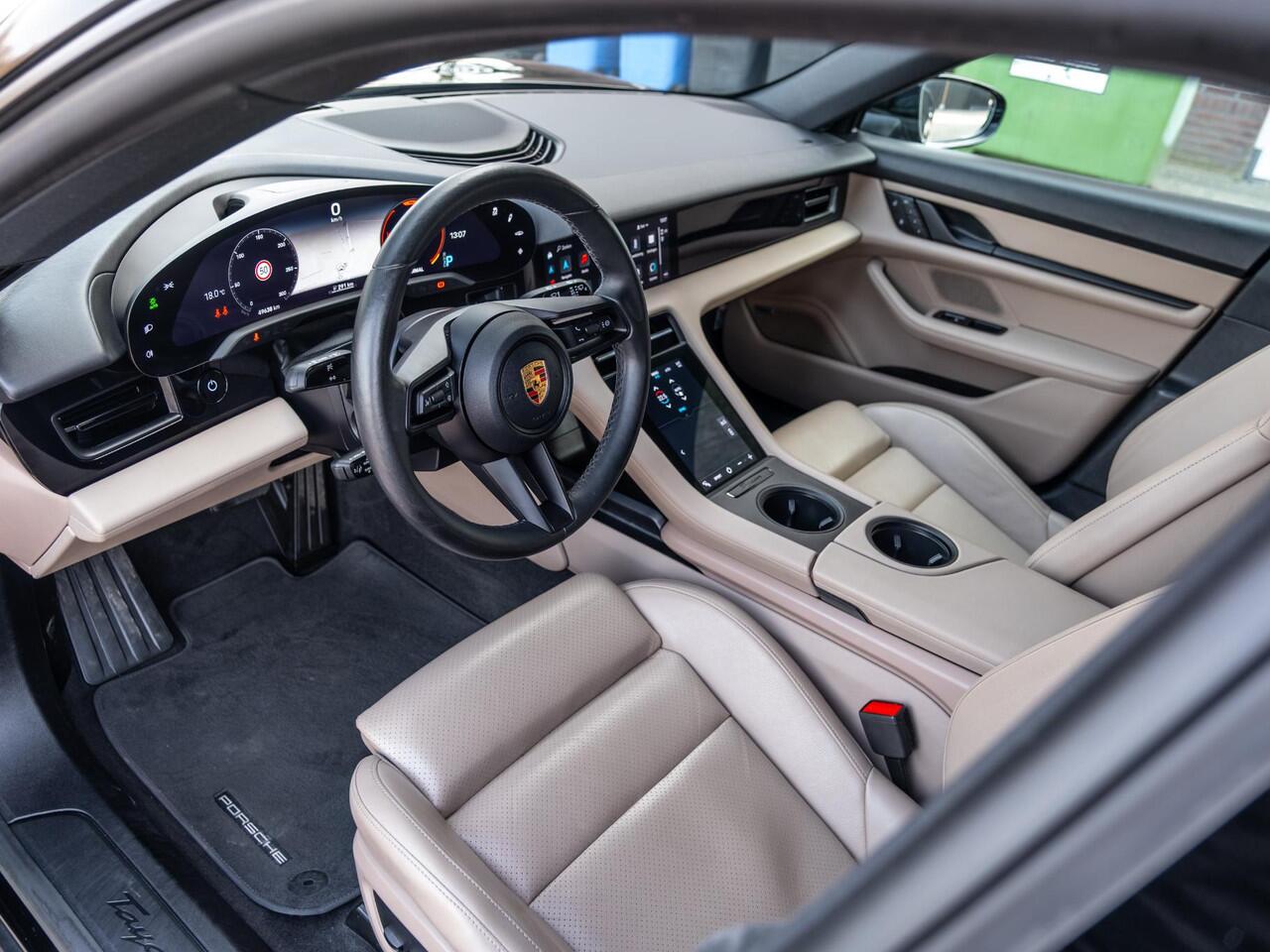 Porsche Taycan Sport Turismo 93 kWh | 21" Exclusive LM | Achterasbesturing | Bose Surround Premium Sound | Adap Demping | Volleder | Stoelenpack |  Parkeerpack | Warmtepomp | Cam | Etc..