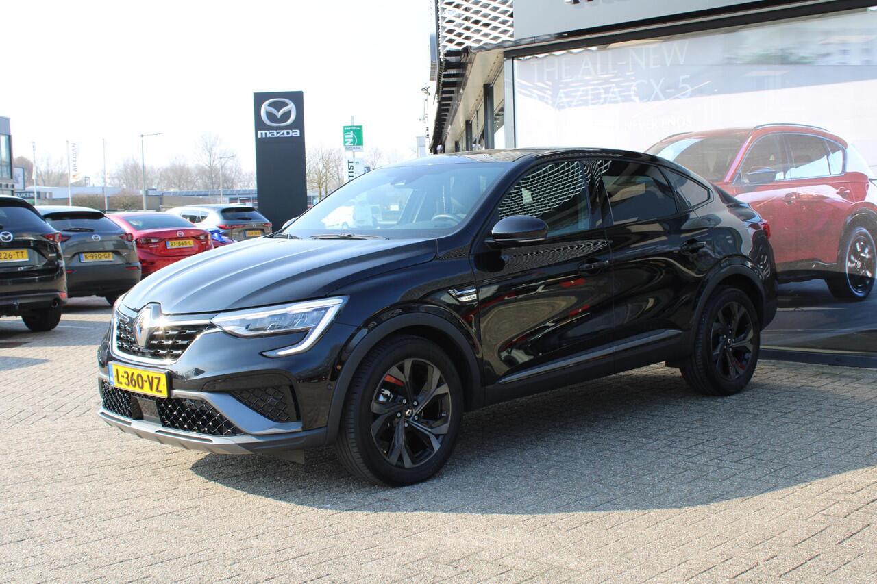 Renault Arkana 1.6 E-Tech Hybrid 145 R.S. Line , Automaat, 18 inch LMV, Leder, Camera, Clima, Navi, Adapt. Cruise, Stuur en stoelverw, PDC, LKA, Parkeerhulp, Dode hoek detectie, Active Brake