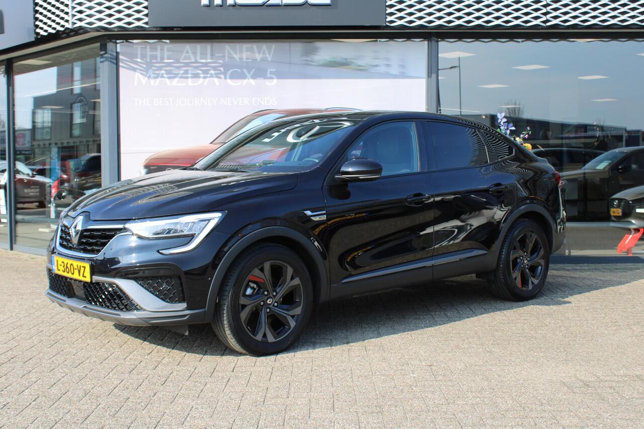 Renault Arkana 1.6 E-Tech Hybrid 145 R.S. Line , Automaat, 18 inch LMV, Leder, Camera, Clima, Navi, Adapt. Cruise, Stuur en stoelverw, PDC, LKA, Parkeerhulp, Dode hoek detectie, Active Brake