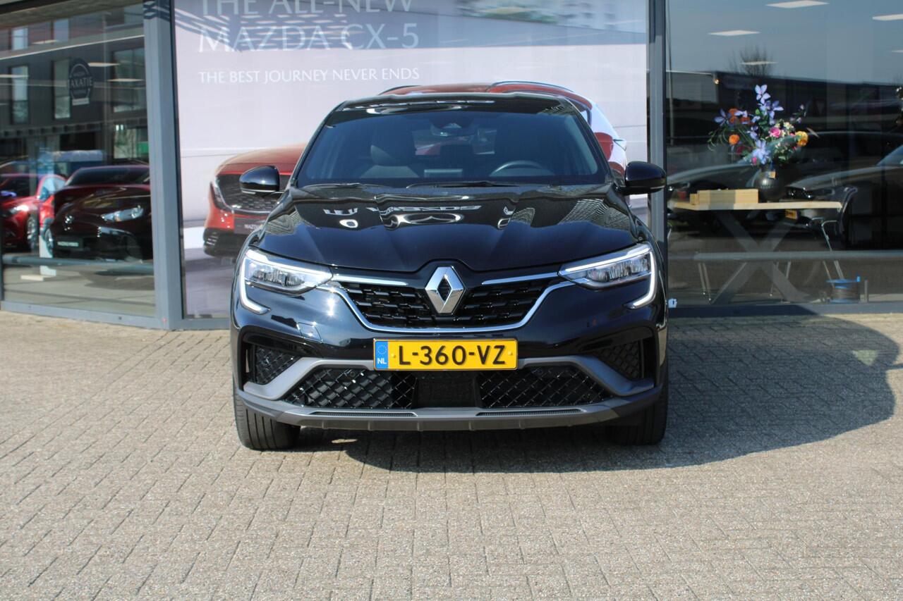 Renault Arkana 1.6 E-Tech Hybrid 145 R.S. Line , Automaat, 18 inch LMV, Leder, Camera, Clima, Navi, Adapt. Cruise, Stuur en stoelverw, PDC, LKA, Parkeerhulp, Dode hoek detectie, Active Brake