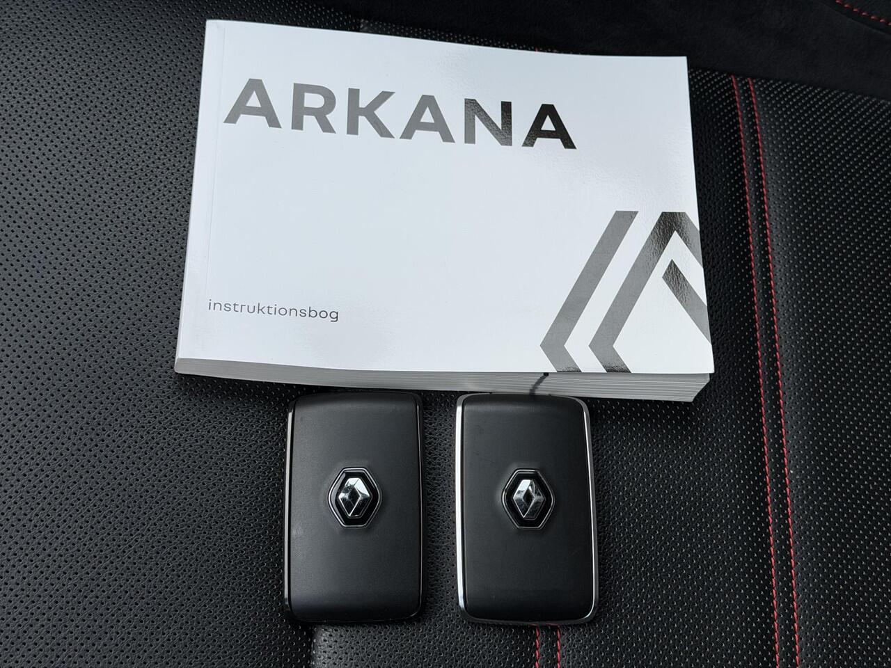 Renault Arkana 1.6 E-Tech Hybrid 145 R.S. Line / Adaptieve Cruise / Lederen Bekleding / 100 % Onderhouden / Camera / Stoel & Stuur Verwarming / Elektr. Stoelen / Dodehoek Detectie / Apple Carplay & Android Auto /