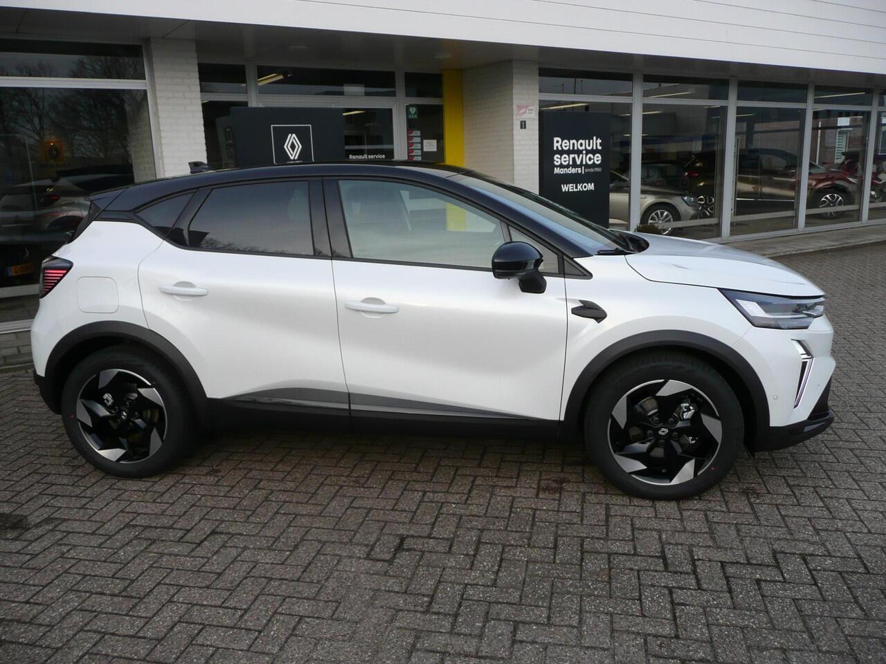 Renault CAPTUR 1.8 E-Tech full hybrid 160 TECHNO/ ADAPTIVE CRUISE / PARK ASSIST V+A MET CAMERA/ RESERVE WIEL/ TWO-TONE WIT/ZILVER PARELMOER/ ETC... RIJKLAAR!