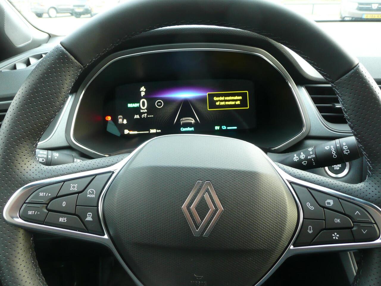 Renault CAPTUR 1.8 E-Tech full hybrid 160 TECHNO/ ADAPTIVE CRUISE / PARK ASSIST V+A MET CAMERA/ RESERVE WIEL/ TWO-TONE WIT/ZILVER PARELMOER/ ETC... RIJKLAAR!