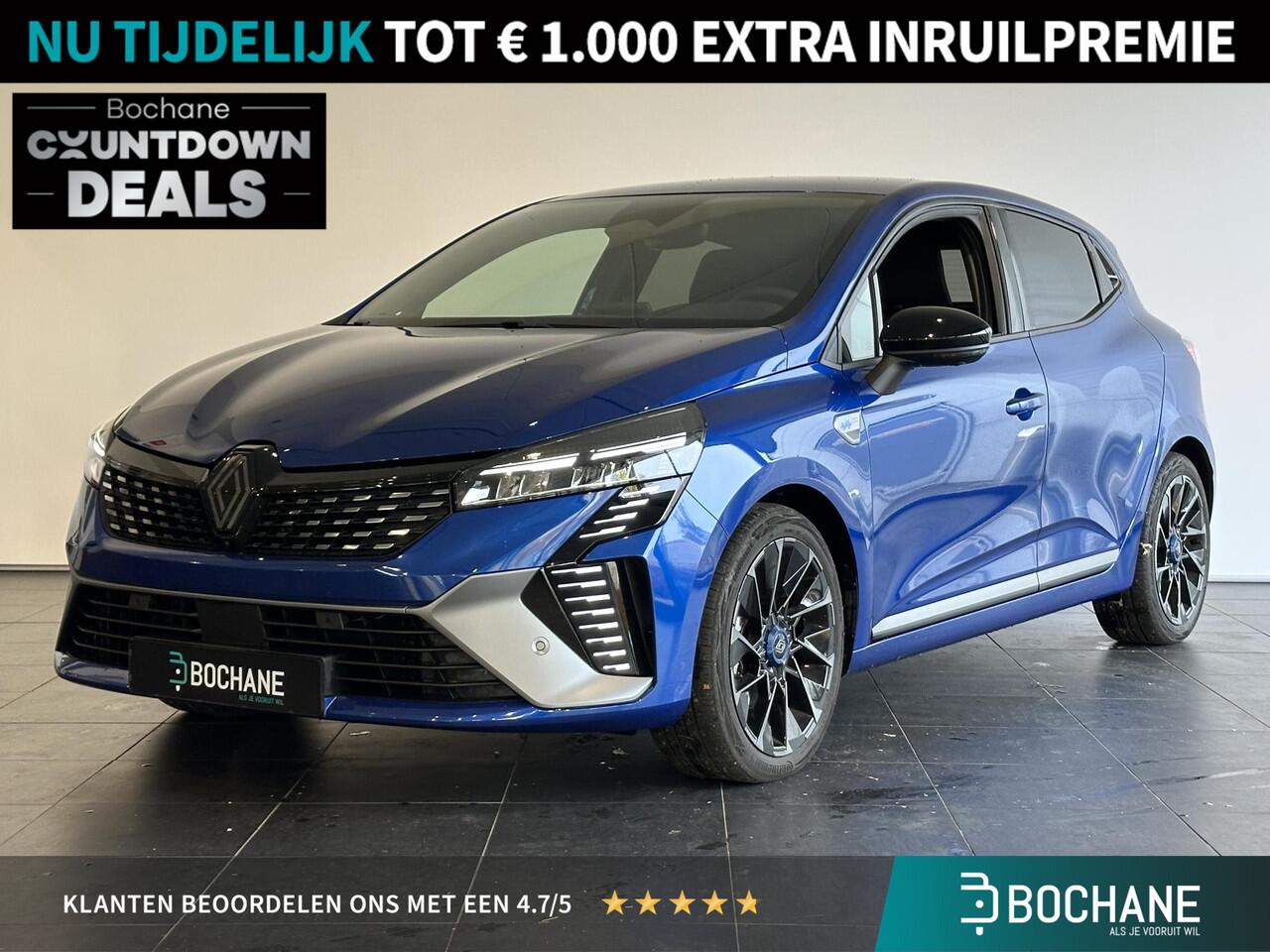 Renault CLIO 1.6 E-Tech Full Hybrid 145 esprit Alpine AUTOMAAT | RONDOMZICHTCAMERA | BOSE AUDIOSYSTEEM | ADAPTIVE CRUISECONTROL | APPLE CARPLAY/ANDROID AUTO